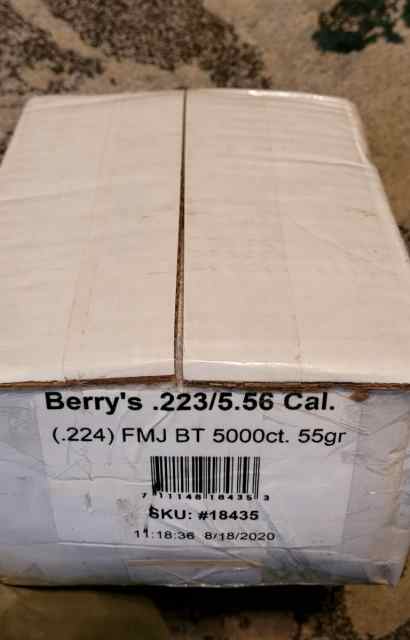 WTS 1 5000 round box of Barry&#039;s 223 bullets.