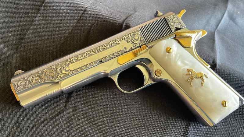 Colt 1911 Engraved Slide w/ 24k Gold Accents