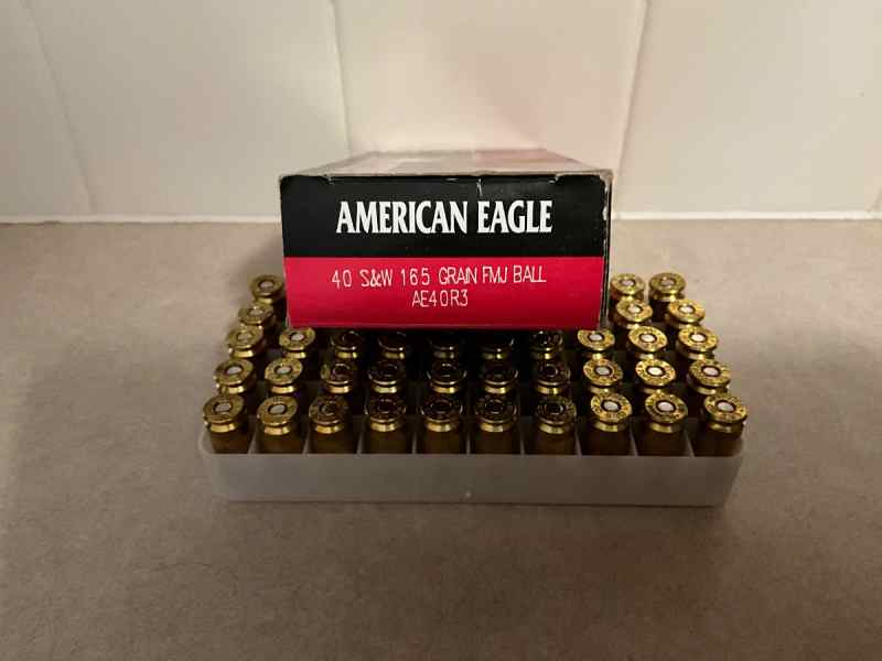 40 S&amp;W Federal “American Eagle” 165 Grain FMJ