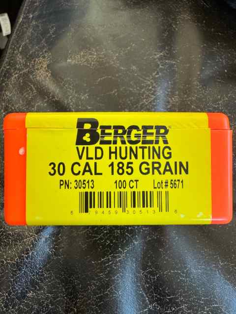 185 gr Berger VLD Hunting .30 Cal