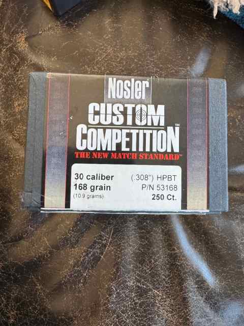 Nosler Custom Competition 168 gr .308 
