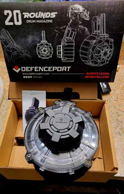 DefencePort DRM-12 12 Ga 20-Rd Drum Magazine $100