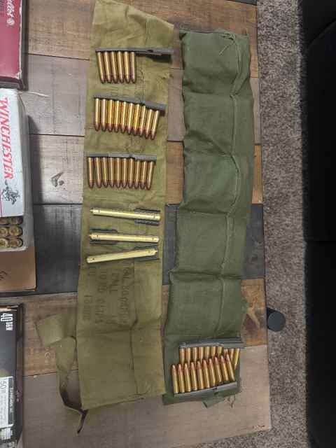 30 cal carbine ammo and bandolier 