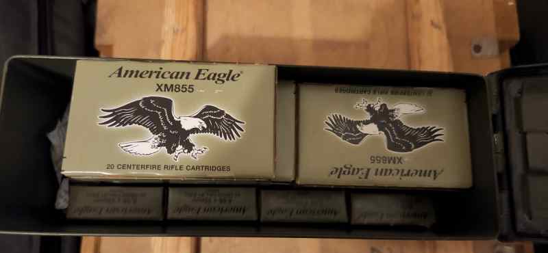 Federal American Eagle XM855F 62Grn FMJ 5.56x45 