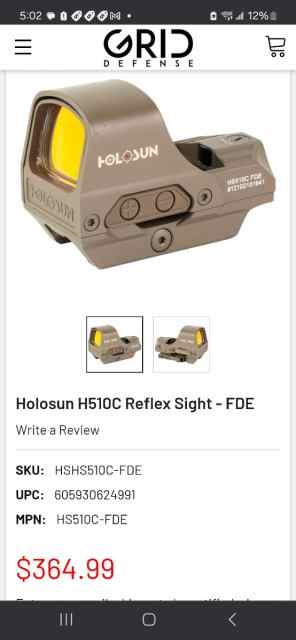 Holosun holographic sight 