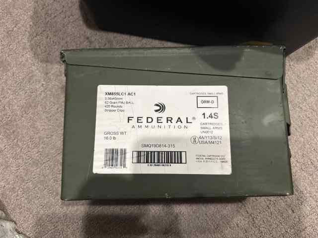 Federal XM855 62gr Green Tip 5.56 NATO– 420 Rounds