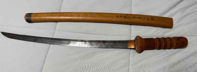 Authentic 1800-1900 Japanese wakizashi with kanji