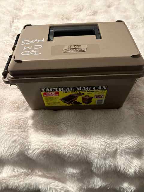 Box of AR-15 mags and Ammo