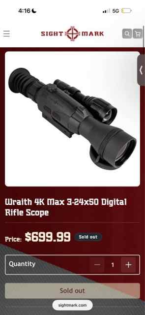 Sight mark Wraith 4k