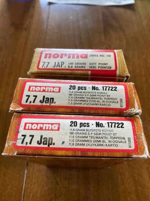 FS: 60 Rounds (3 Boxes) Norma 7.7 Jap (7.7x58)
