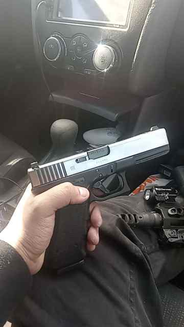 Glock 22 gen 3 chrome slide with apex trigger 