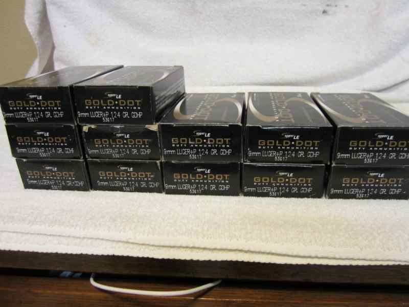 9mm Speer Gold Dot 124+P 50 rd Box $25 box  min 6 